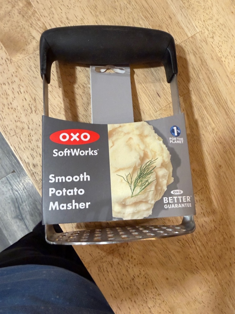 OXO SoftWorks Smooth Potato Masher - Black and Gray